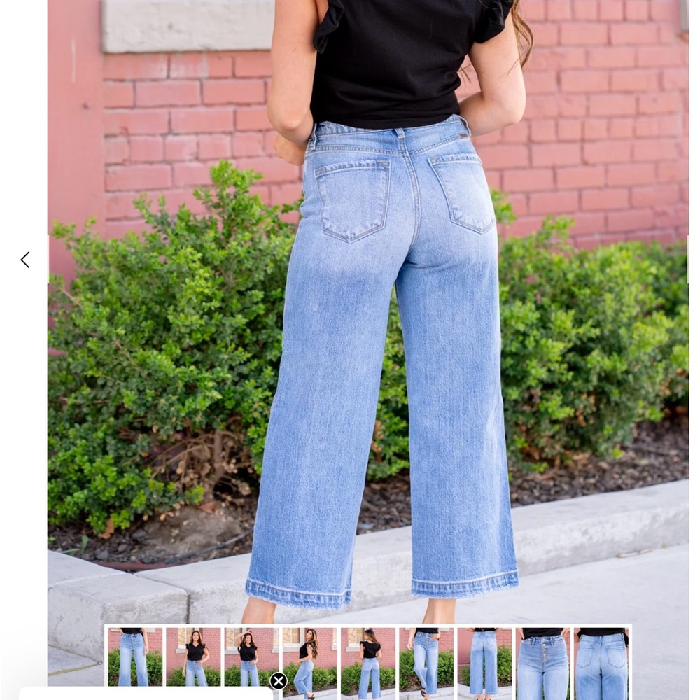 KanCan Jeans Mia-Grace Ultra High Rise Wide Leg Jeans 7/27 - Picture 3 of 4